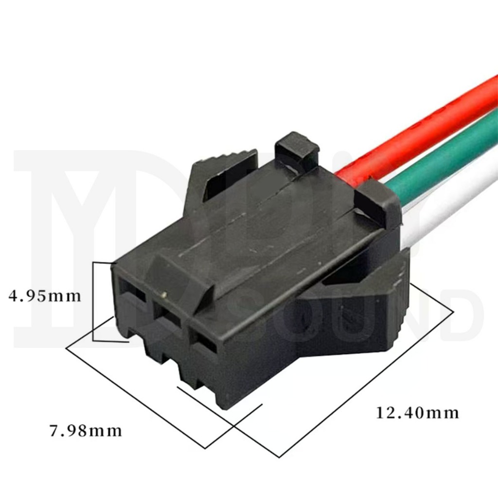 DIYsound 1 ชิ้น JST SM 3Pin Connectors หัวเมีย ขั้วต่อแม่หัว LED แบบไม่ต้องบัดกรี ยาว 10ซม. สำหรับไฟ LED WS2811 WS2812B