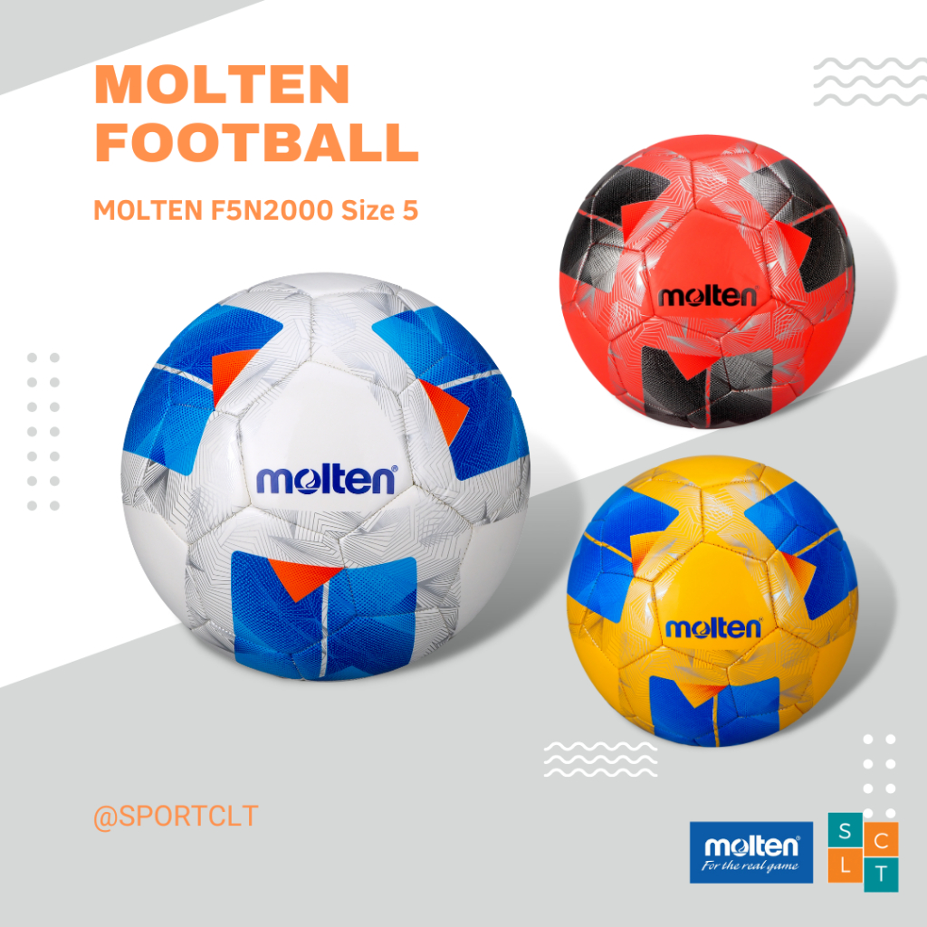 MOLTEN ฟุตบอลหนังเย็บ TPU รุ่น F5N2000 เบอร์ 5