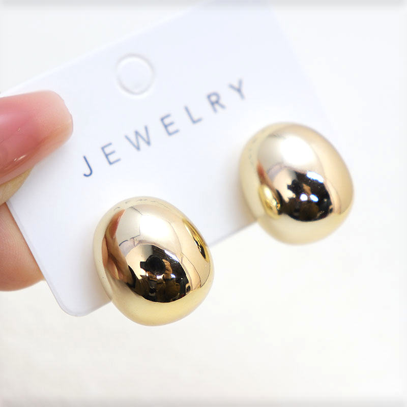 ต่างหูทอง earring ตุ้มหูห่วง ประเภทลูกบอล ต่างหูห่วง หรูหรา jewelry accessories เครื่องประดับแฟชั่น  92.5%เข็มเงิน