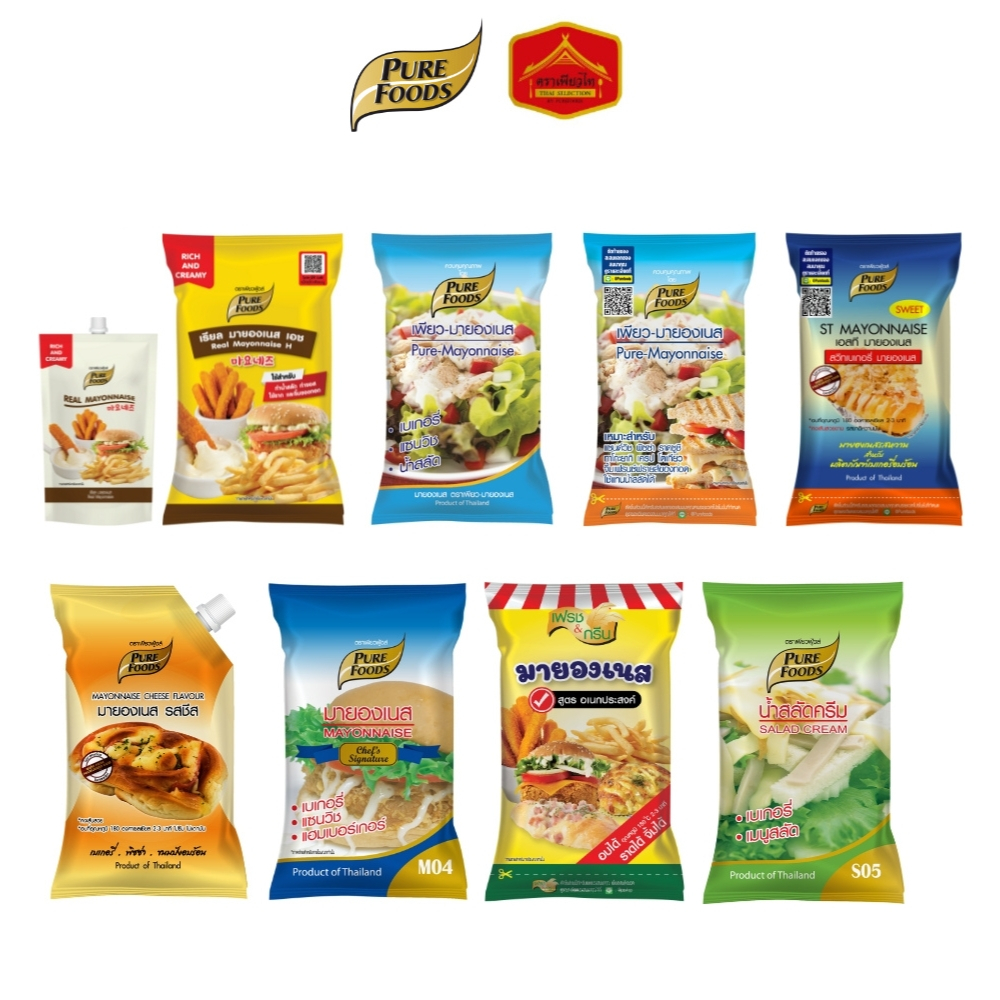 รวมน้ำสลัดมายองเนส เรียลมายองเนส สวีทมายองเนส มายองเนสสำหรับเบอเกอรี่ ขนาด 150 -