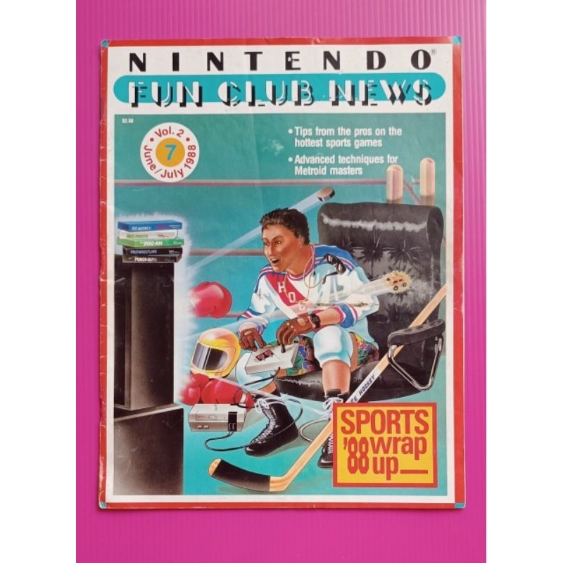 นิตยสาร-Nintendo Fun Club News Vol. 2 No. 7 June / July 1988  #ถ่ายจากสินค้าจริง