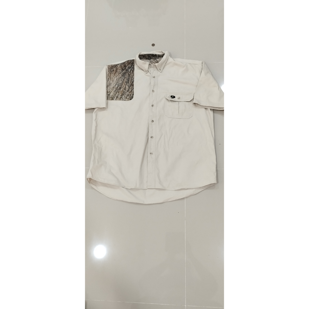 08HUTERเสื้อล่าสัตว์ผู้ชายแขนสั้น ขนาดXLรอบอก 50-52  นิ้ว  Mossy Oak Shirt Mens  Shooting Camo Hunti