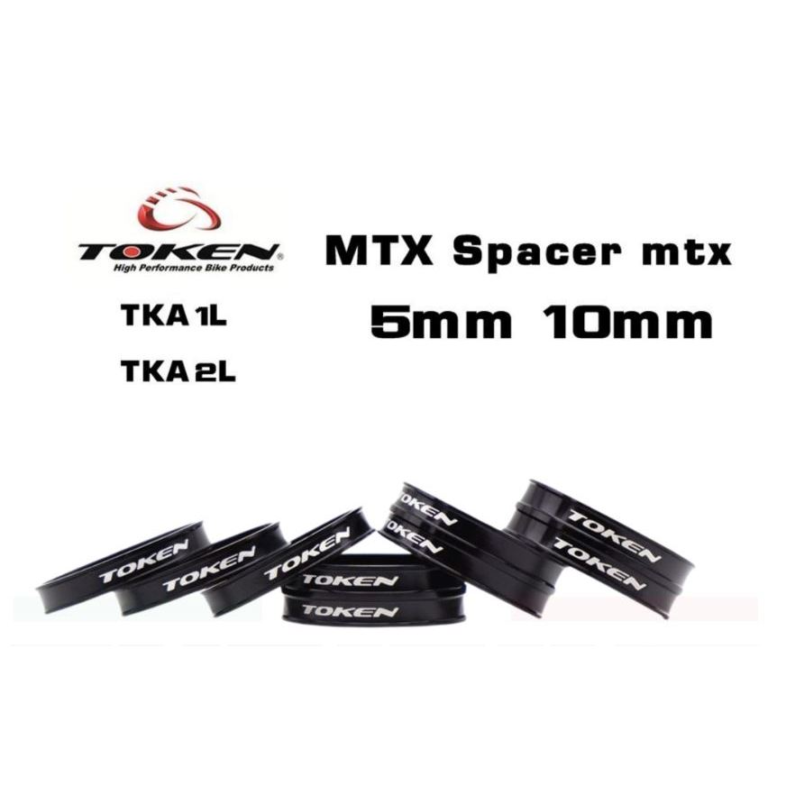 แหวนรองคอจักรยานแบบอลูมิเนียมตัวเบา TOKEN TKA1L TKA2L 5/10มม.