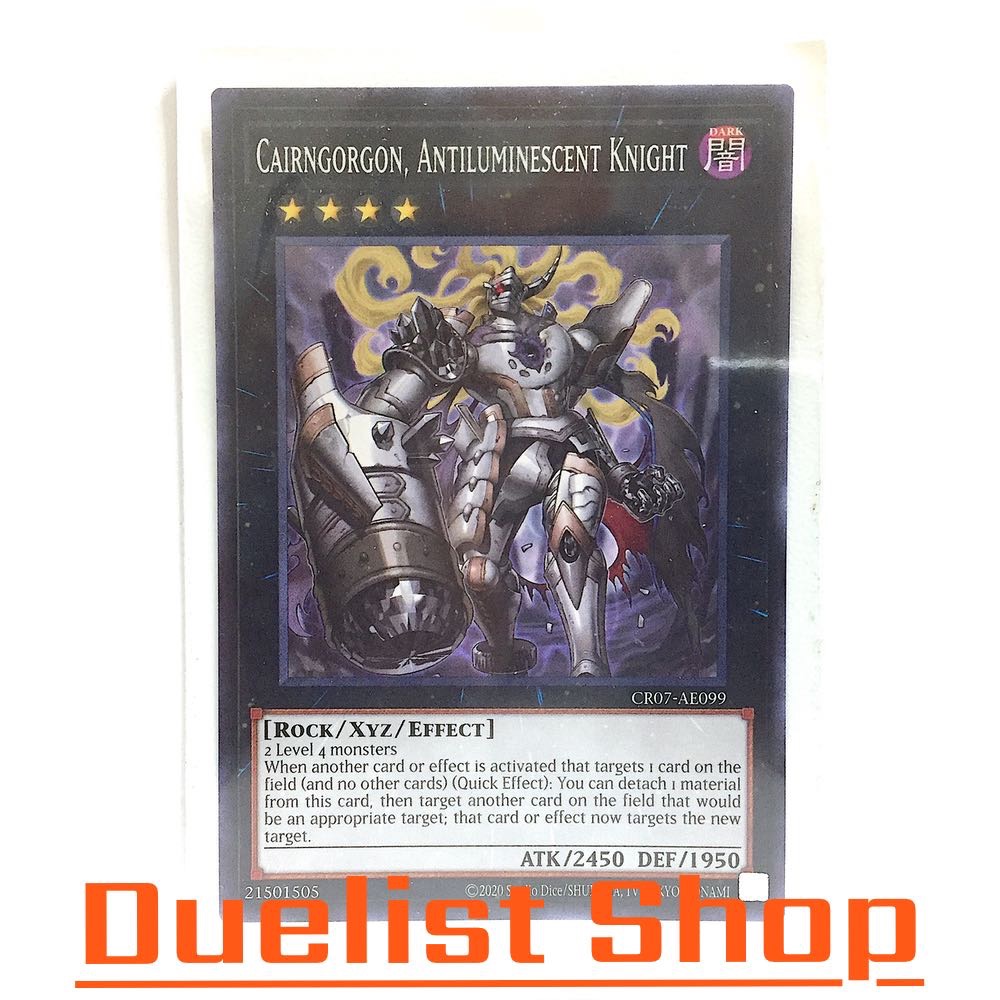 Cairngorgon, Antiluminescent Knight (N) Monster Dark Rank4 [Rock/Xyz/Effect] ชุด CR07-AE099 การ์ดยูกิโอ (Yu-Gi-Oh!)