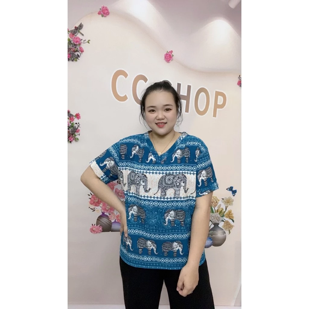 เสื้อสาวอวบ อก46-52 เสื้อไซส์ใหญ่  เสื้อสงกรานต์ผู้หญิงลายดอก เสื้อผ้าแฟชั่นผู้หญิง รุ่น78 thumbnail 8
