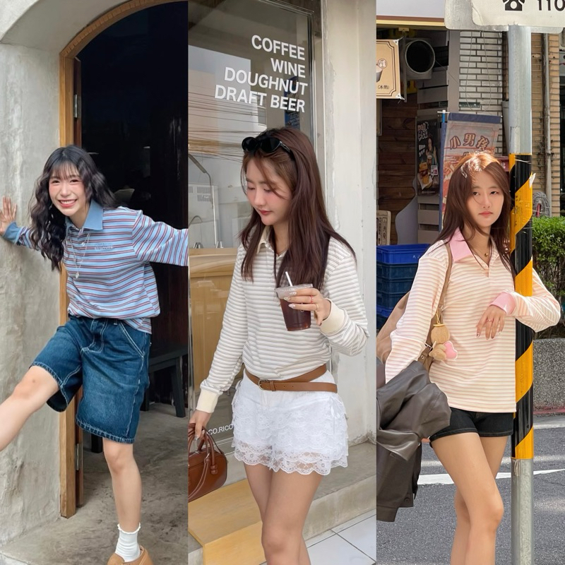 Coolkids.Coolcute | Buddy Polo shirts เสื้อโปโลแขนยาวลายทาง