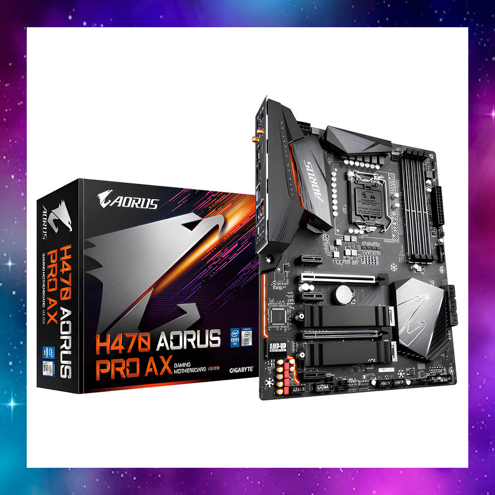 MAINBOARD (เมนบอร์ด) 1200 GIGABYTE H470 AORUS PRO AX GEN10-11 ใช้งานปกติ
