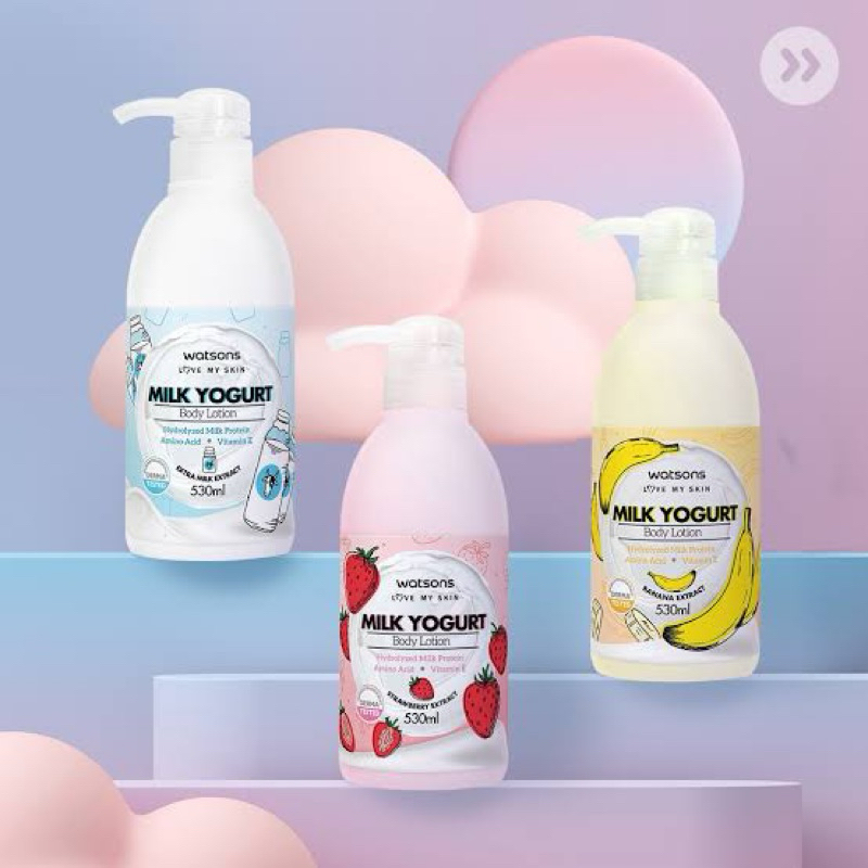 east Watsons milk yogurt body lotion 500 ml. มิลค์โยเกิร์ต บอดี้โลชั่น
