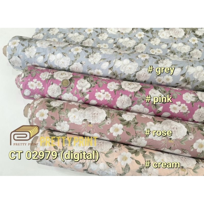 คอตต้อน100%พิมพ์ลาย (Digital) CT 02979 (ขายเป็นหลา)