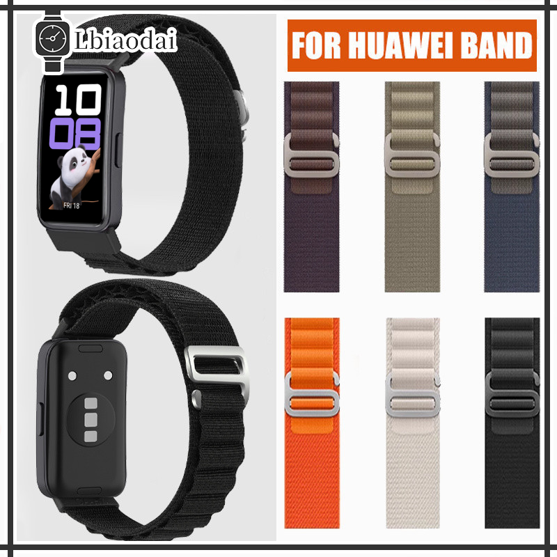 สายไนลอน Alpine Loop for Huawei Band 10 9 8 NFC กีฬาเปลี่ยนสายคล้องคอสายคล้องคอสายคล้องคอสายคล้องคอ 