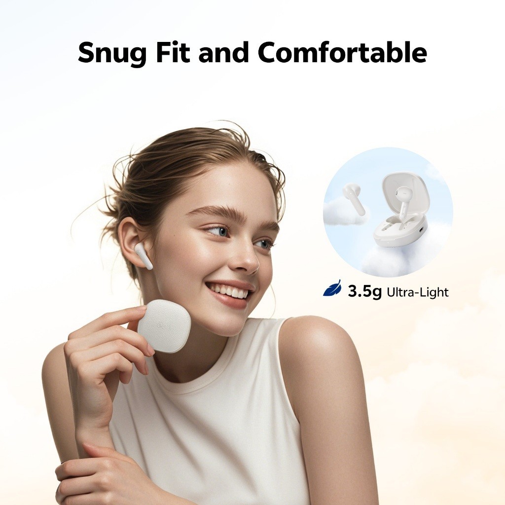 QCY Air Semi In-Ear Truly Wireless Earbuds หูฟังไร้สายบลูทูธ กันน้ำระดับ IPX4 Bluetooth 5.4 iOS/Android ใช้ได้iPhone