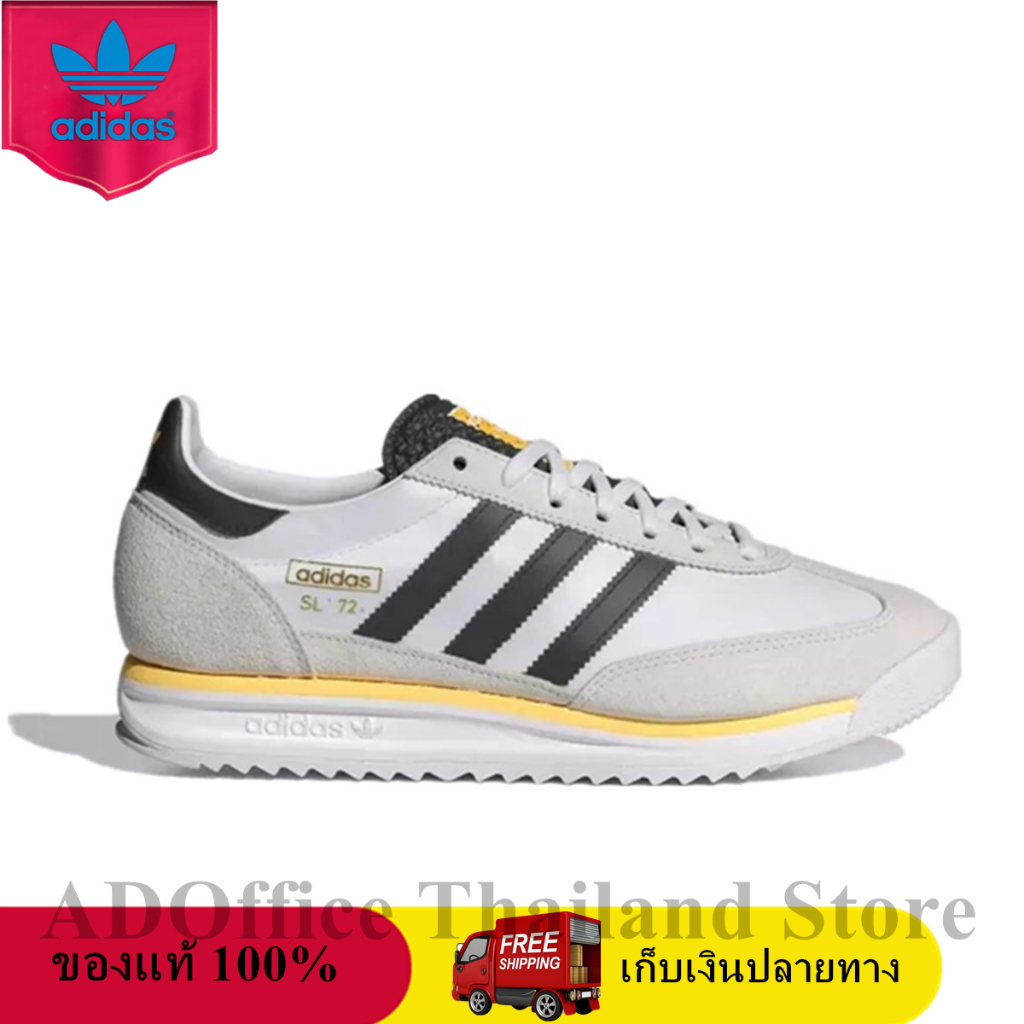 ของแท้ 100% adidas SL72 RS White Black Spark Sneaker รองเท้าผู้ชายและผู้หญิง IH4823