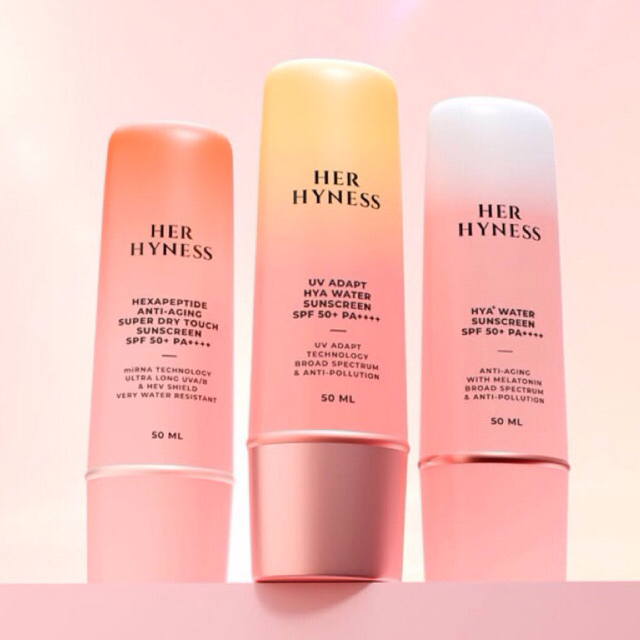 အမြန်ပို့ (100% အတုမဟုတ်) HER HYNESS Royal Hya Water Sunscreen SPF50+ PA++++ နေရောင်ကာ ကပ်ကူရည်လို (UV Adapt) 30/50ml