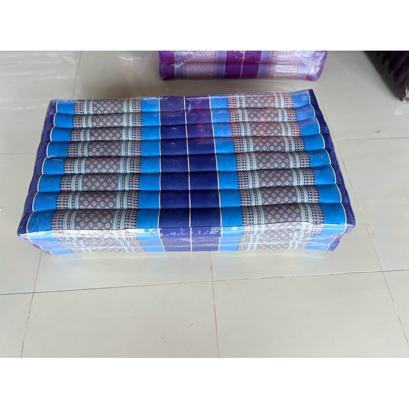 ที่นอนพับลายขิด ผ้าพิมพ์  100*180ซม ยัดนุ่นแท้  100%