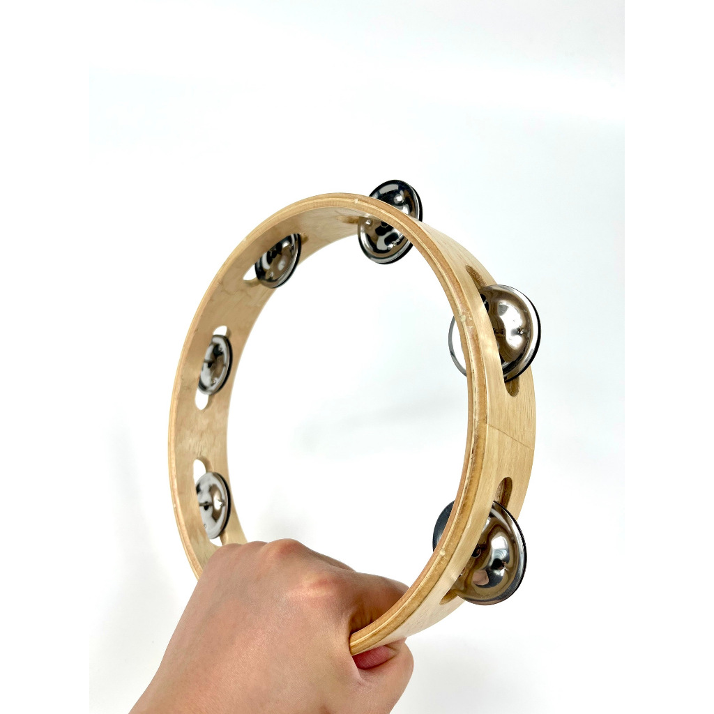 แทมบูรีนไม้ ทรัมมารินไม้ กลองฉิ้ง ขนาด 9 นิ้ว และ 8 นิ้ว