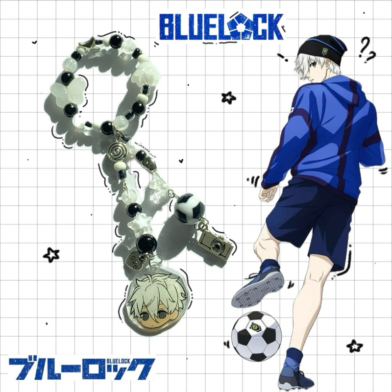 สายรัดเข็มขัดนักเรียน Blue lock - ลายอนิเมะ Blue lock ขังดวลแข้ง ⚽️