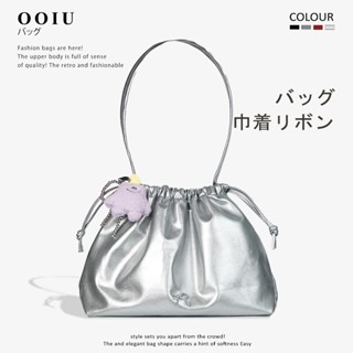 Moonstone bag กระเป๋าหนังพียู ทรงY2K โบว์หน้า กระเป๋าสะพายไห…