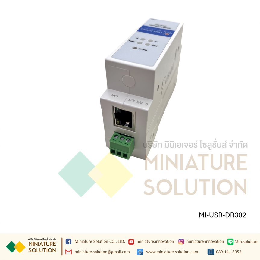 โมดูลแปลงสัญญาณ (USR-DR302 Modbus RS485 To Ethernet Converter) (USR-DR404 DIN-Rail RS485 to WiFi Con