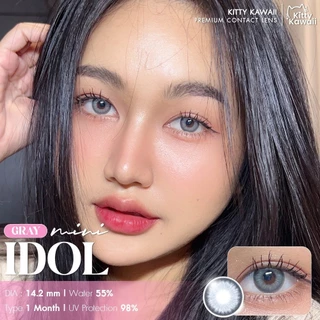 รุ่นวอนยอง IVE ⭐️ คอนแทคเลนส์ Mini Idol Brown/Gray (Kitty Kawaii) ขนาดมินิ 💙