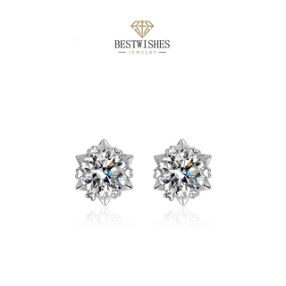 【BW jewerly 】diamond earrings ต่างหูเพชร เพชร 6 ดาว E016