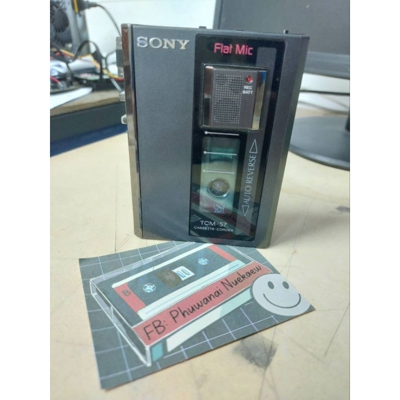เครื่องเล่นเทป sony tcm-57 *งานตำหนิเปิดฟังได้