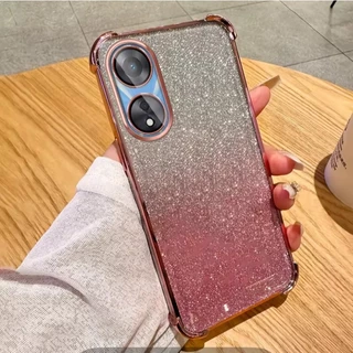 เคสโทรศัพท์ สำหรับ OPPO A18 A38 A17 A17K A78 A58 เคส หรูหรา กากเพชร 2in1 ไล่โทนสีสวย กันกล้อง กันกระแทกมุม F8