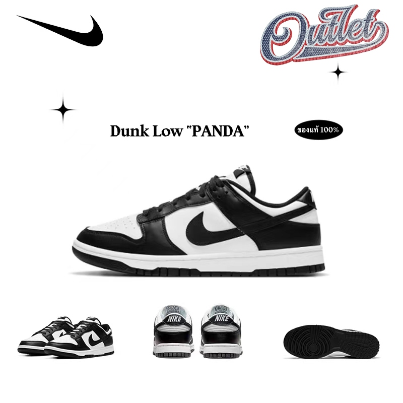 Dunk Low 🐼 White Black รองเท้า Retro Sneakers องเท้าผ้าใบ