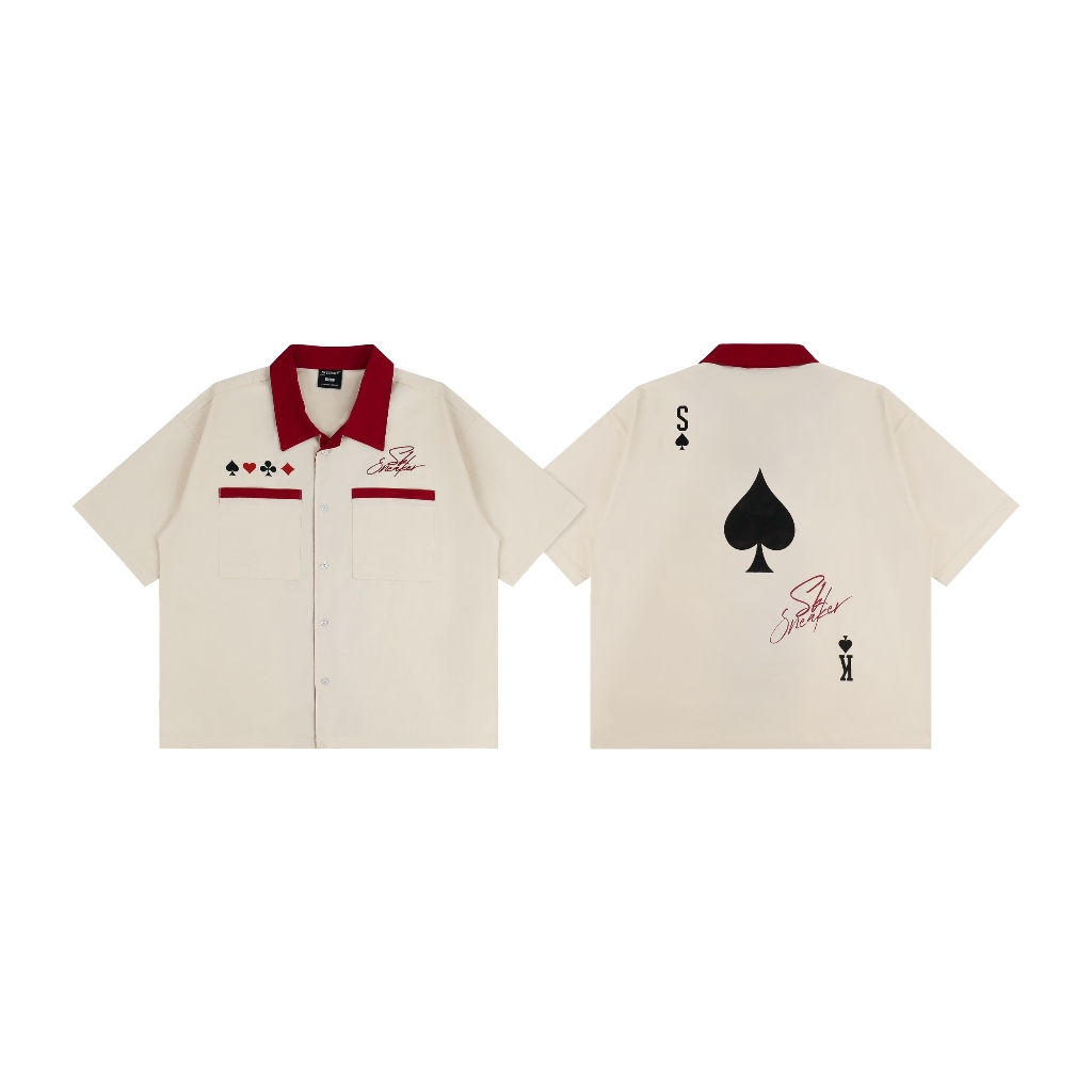 SK SNEAKER LUCKY CARD SHIRTS OAT BEIGE