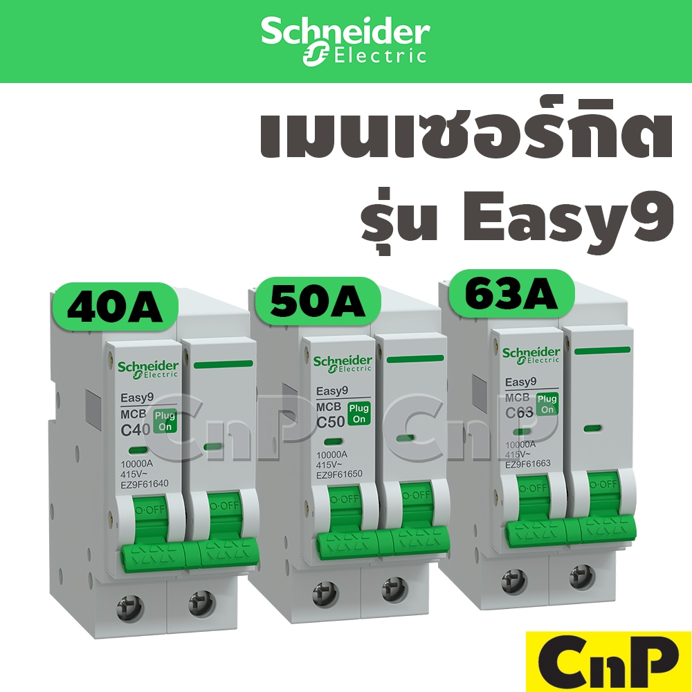 Schneider เมนเซอร์กิตเบรกเกอร์ Main Circuit Breaker 2P 40A - 63A ชไนเดอร์ รุ่น Easy9
