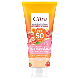 CITRA -Strawberry-C Tone Up SPF50+ PA++++ (270ml.) ซิตร้า สตรอว์เบอร์รี-ซี โทนอัพ SPF50+ PA++++ 270 มล.