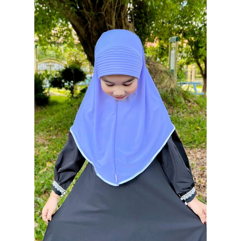 ผ้าคลุมนักเรียนมุสลิม วีขาวโอโม(ผ้ายืดity)