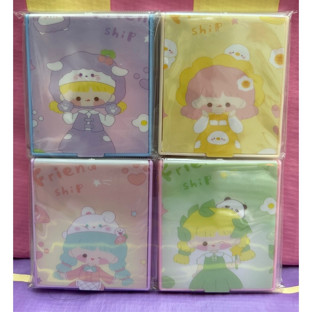 พร้อมส่ง!!! กระจกเล็กพกพาลายการ์ตูน พับเก็บได้ แพคห่อละ 12 ชิ้น คละลาย/คละสี (สุ่มลาย) ราคา ถูกที่สุด ดีลบีเคเค แกลเลอรีภาพที่ 2