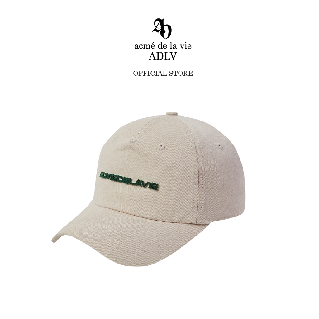 ADLV [acme de la vie] หมวก รุ่น Tuft Embroidery Logo Ball Cap Beige (50031STECAU_U5BEXX)