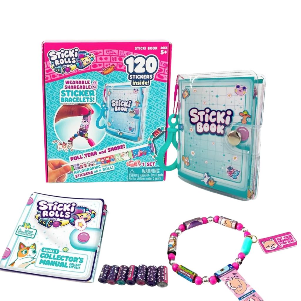 ของแท้ Sticki Rolls - สติ๊กกี้โรลส์ กำไลข้อมือสติ๊กเกอร์ DIY พร้อมสมุดสะสมสติ๊กเกอร์ รหัส SRSR200