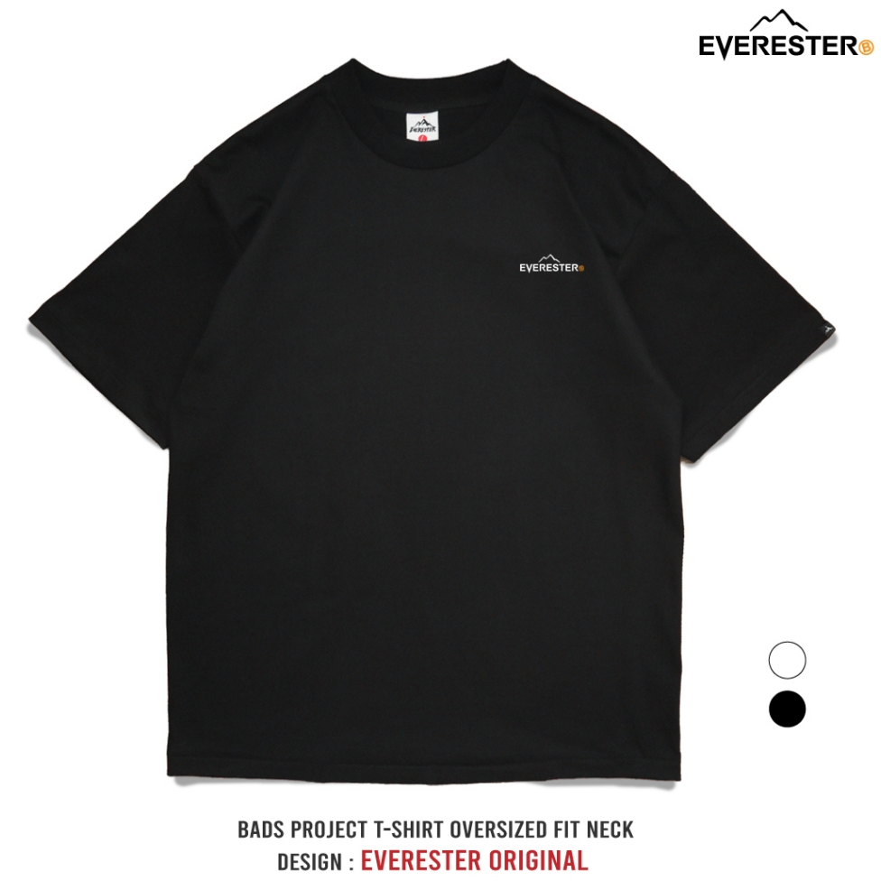 📣เพิ่มสีใหม่📣 EVERESTER เสื้อยืด คอฟิต Heavy Cotton รุ่น Original เสื้อผู้ชาย Oversize สีดำ ขาว ONF