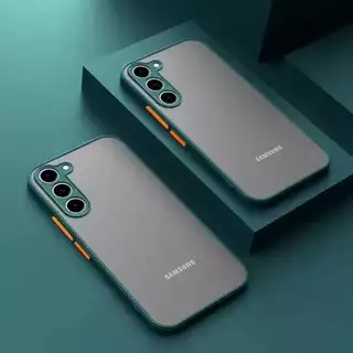 เคสขอบสีหลังแบบขุ่น ใช้สำหรับ Samsung A05 A05S A14 A34 A54 A24 A04S A15 A25 A35 A55 A06 A16 S24FE A36 A26 เคสกันกระแทก