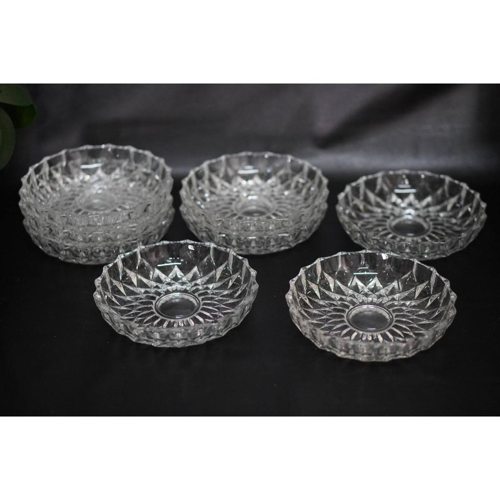 Cut Glassware Plate จานแก้วแกะลาย