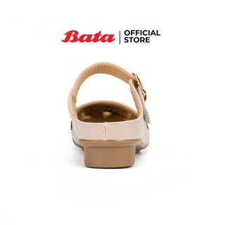 Bata LADIES'CASUAL รองเท้าแบบสวมเปิดส้น รองรับน้ำหนักเท้าได้ดี ส้นแบน สำหรับผู้หญิง สีเบจ รหัส 5618879