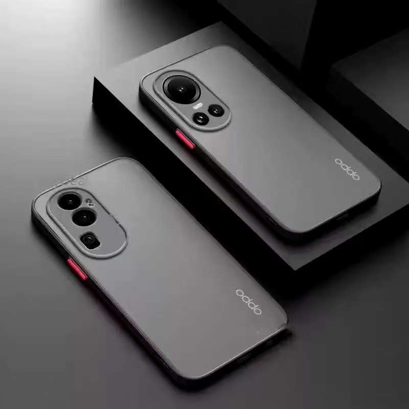 เคสขอบสีหลังแบบขุ่น ใช้สำหรับ Oppo Reno10 Reno10pro Reno10proplus เคสกันกระแทก ขอบสีหลังด้าน