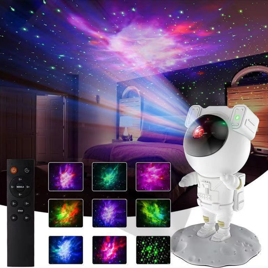 sky projector โคมไฟดวงดาว โคมไฟโปรเจคเตอร์ ตกแต่งห้อง โมเดลนักบินอวกาศ พร้อมรีโมทควบคุม