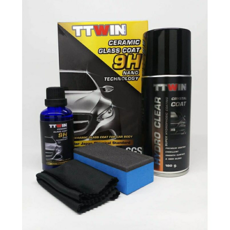 TTWIN 9H CERAMIC Glass Coating 9H Tested & verified by SGS เคลือบแก้วแท้เซรามิค 9H 50 มล.