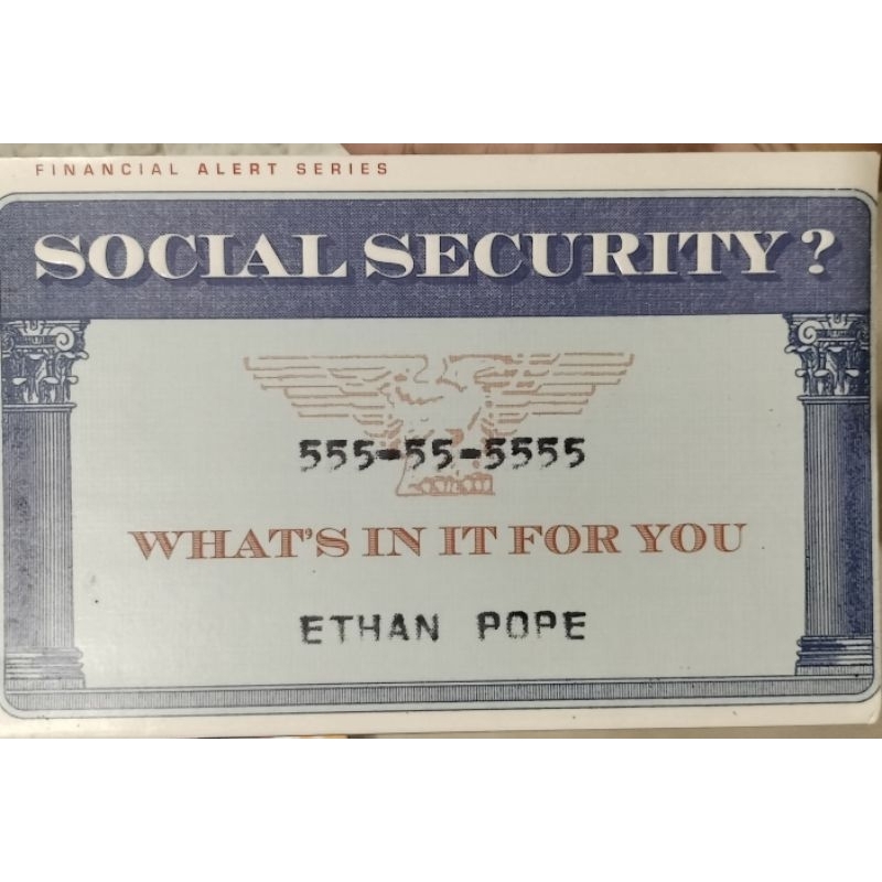 Social Security What's in It for You Ethan Pope หนังสือภาษาอังกฤษ