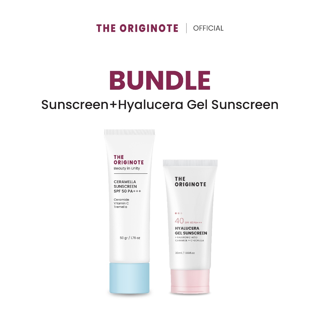 [แพ็คคู่] The Originote Hyalucera Gel Sunscreen + Ceramella Sunscreen ครีมกันแดดเนื้อเจลใส + ครีมกัน