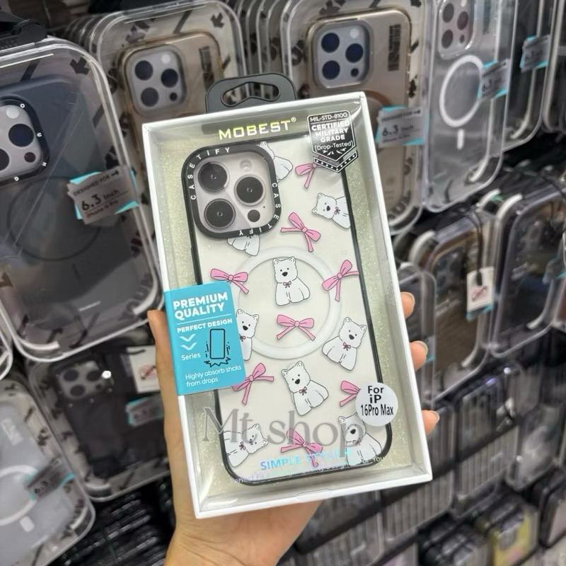 Mobest Case ใสลายหมี โบว์น่ารัก รองรับชาร์จแม่เหล็ก สำหรับ i13promax/14promax/15promax/ 16promax