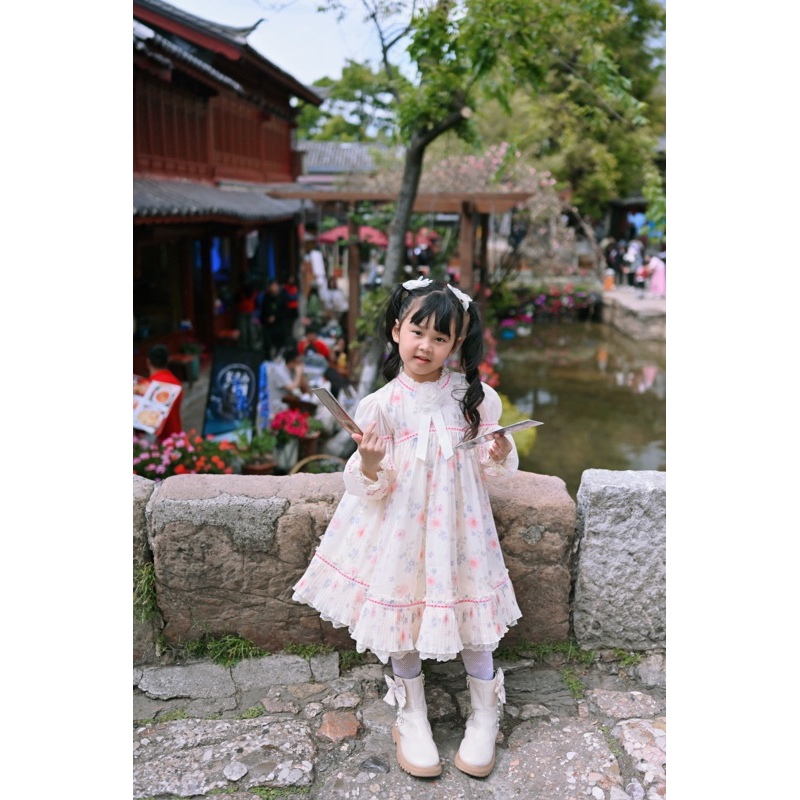 TEViKa Vintage เดรสวินเทจทรงลูกคุณหนูคุณใจ งานตามหาsize130