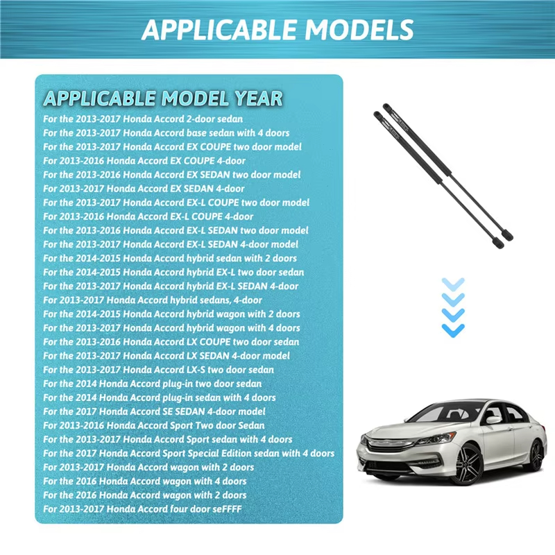โช้คฝากระโปรง หน้า Honda Accord G9 (2013-2019) สินค้า 1 คู่ แทนของเดิม อะไหล่ OEM รับประกัน 1 ปี ราคา ถูกที่สุด ดีลบีเคเค แกลเลอรีภาพที่ 3