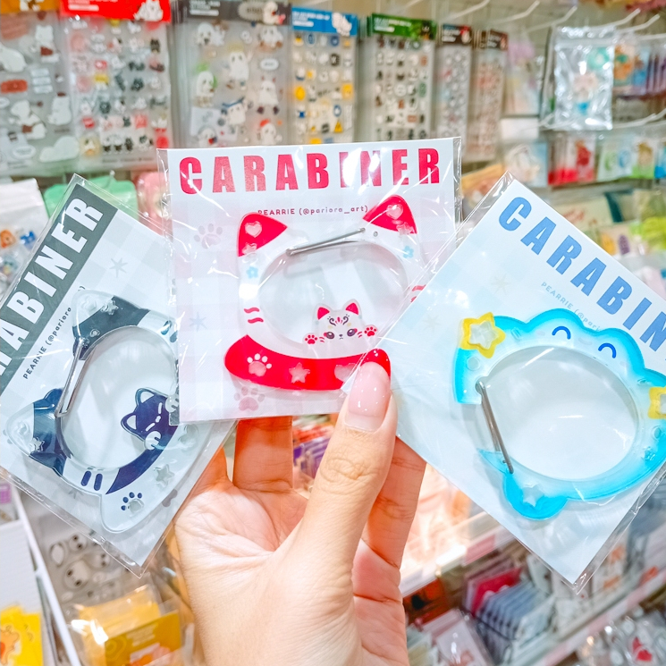 Carabiner คาราไบเนอร์ ที่ห้อยพวงกุญแจ ลายยานสัตว์น้อยหลากสี และกระเบน สุดน่ารัก💗 ห้อยพวงกุญแจได้เยอะมาก [pearrie]