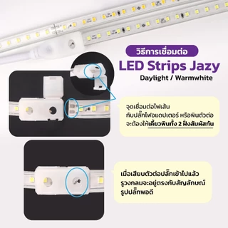 EVE ( 5 เมตร ) ไฟเส้น แอลอีดี พร้อมอุปกรณ์ รุ่น Strips JAZY 40W ใช้งานภายนอกได้