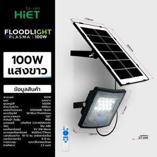 ไฟถนนพลังงานแสงอาทิตย์ PLASMA HIET 200W-400W ไฟแรงสูงพร้อมรี…