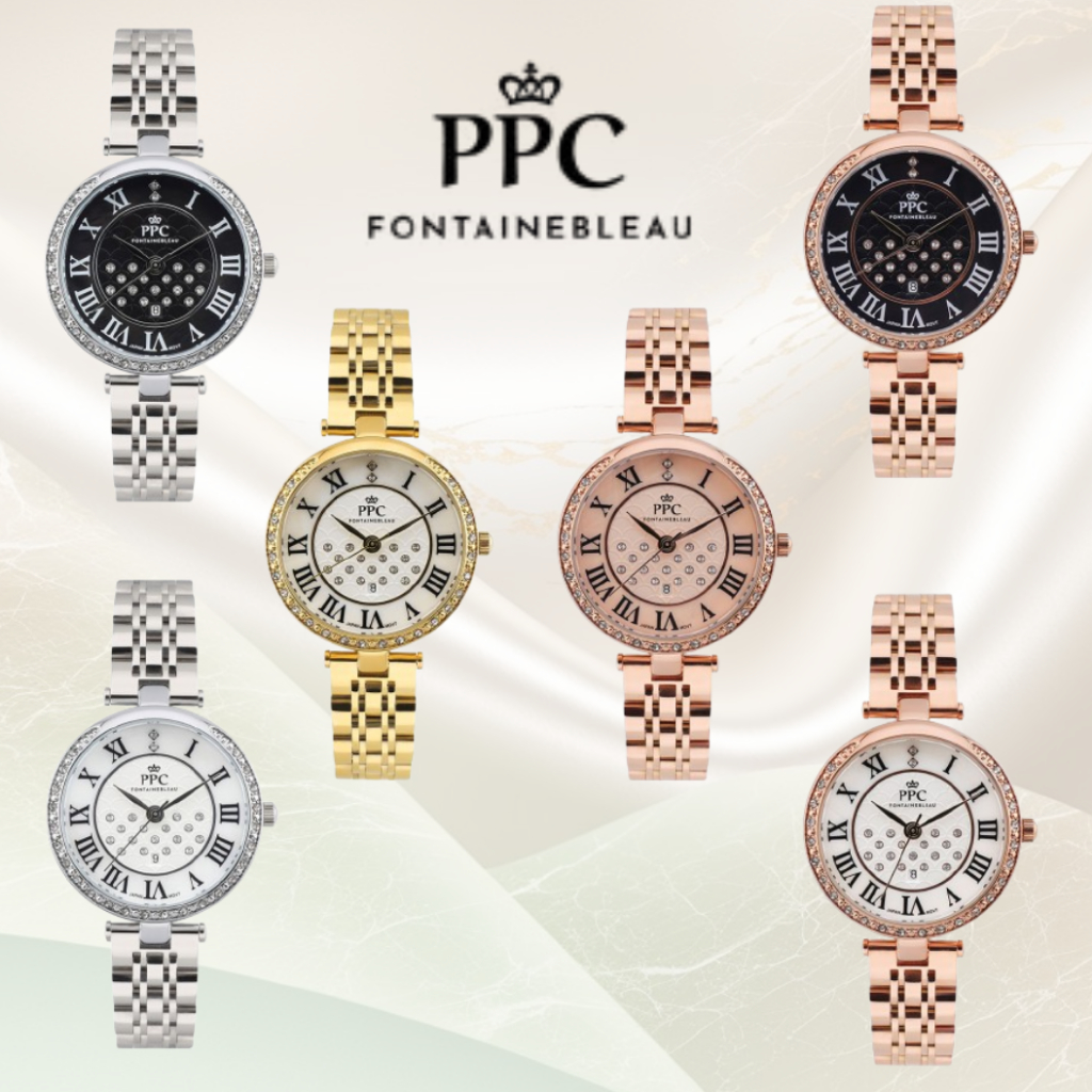 PARIS POLO CLUB รุ่น PPC-DG06 นาฬิกาผู้หญิง นาฬิกา Paris Polo สวยหรูของแท้